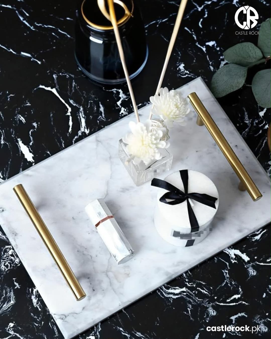 Ziarat White Marble Tray - Rectangle