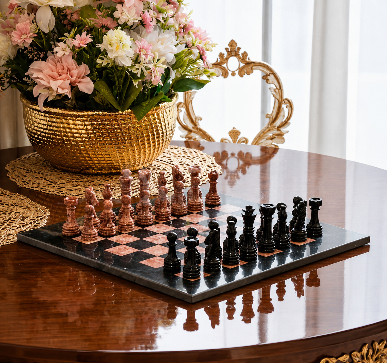 Black & Rose Chess (12x12)